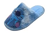 Disney Lilo & Stitch Girls Mule Easy Slip On Slippers, Blue, Size 4