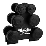 FK Sports Dumbbells Set with Stand Rack - 12Kg (Dumbbell Pair of 1Kg/2Kg/3Kg) - Weights Dumbbells Set for Women & Men - Weight Set - Lightweight & Durable - Weights 12kg Set for Home & Gym Exercise