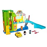Fisher-Price Little People Car Garage With Smart Stages Content, Light-Up Learning Garage, UK English, for 1-3 Year Olds, Gift for Boys & Girls, HRB33, Multicolor