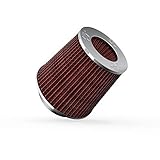 K&N Universal Clamp-On Air Filter: High Performance, Premium, Washable, Filter: Flange Diameter: 4 In, Filter Height: 5 In, Flange Length: 1.125 In, Shape: Round Tapered, RG-1001RD