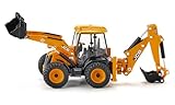 siku 3558, JCB 4CX Backhoe Loader, 1:50, Metal,Plastic, Yellow, Multifunctional, Can be combined with siku models of the same scale