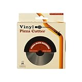 Gift Republic Vinyl Pizza Cutter - Retro Record-Inspired Wheel Blade in Presentation Box - Fun Pizza Slicer for Music & Vinyl Fans – Housewarming Gift Idea, Black