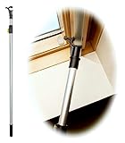 Telescopic Pole for Roof Windows and Blinds, Telescopic Window Pole Rod Opener Designed to be Compatible with Velux Skylights and Blinds 1.2-2.0m Button Lock