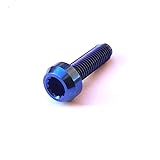 Zixinz-Socket Cap Screws Titanium Split Rim Bolts M7*24/32 mm 12Point head Screw Ti6Al4V Two-Piece Three Pieces Wheel Hub Ti Fastener, 2Pcs, Corrosion-resistance(Blue,M7x24 mm)