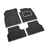 DB Bespoke - Tailored Car Mats - Compatible with Peugeot Partner Combi 2001-2010 - Grey Carpet - Non-Slip Carpet Mat - 3 pc Complete Car Floor Mats with 3 clips - Grey