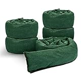 5 Pcs Water Barrier 5 ft x 6.5 Inch Flood Barriers for Home Reusable Absorbent Flooding Prevention Barriers Sandless Sandbags for Home Door Garage Basement