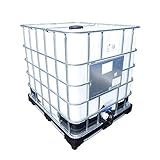 Oipps 1000 L Ltr Litre IBC Intermediate Bulk Container Tank for Water Storage Chemicals Outdoors Garden Irrigation Construction