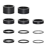 DYTHHN 11Pcs Carbon Fiber Bicycle Stem Headset Spacer Durable Bicycle Front Fork Stem Spacers Mountain Road Lightweight Bike Handlebar Stem Spacers Set