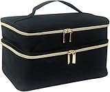 Douchi Large Sewing Accessories Organizer | Storage Basket for Supplies, Scissor, Needles, Black