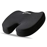 ED LINEN Memory Foam Seat Cushion for Office Chair U-Shaped Ergonomic Chair Pad with Back Support Ideal for Desk Chair Gaming Chair Office Desk Car Seat Use