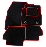TAILORED FOR VAUXHALL ASTRA K 2015 2016 2017 2018 2019 2020 2021 2022 - PREMIUM GENUINE EXACT FIT INTERIOR FLOOR CARPET CAR MATS - BLACK MAT + RED TRIM
