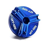 LOTFI Motorcycle Front & Rear Brake Fluid Reservoir Cover Fit For YAMAHA MT125 MT-125 2008-2020 2021 2022 CNC Engine Oil Filler Cap (Size : Oil Filler Cap Blue)