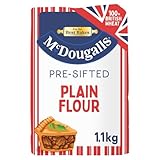 McDougalls Pre-Sifted Plain Flour, 1.1 kg Bag (Pack of 1)