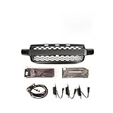 Compatible For Ford Ranger T9 Big Letters Style Grills 2023 Everest 2024 4 * 4 Grille With Little Yellow light Matte Black Ranger Accessories(Matte black C style)