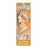Art Nouveau Slim 2026 Wall Calendar | Monthly Planner with Elegant Art Nouveau Artwork | Classic Decorative Style | Wire Bound with Hanging Loop