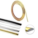 3.5M x 8MM x 3MM Silver Tile Trims and Edgings,Tile Edging Trim,Ceiling Tiles Self Adhesive,Self Adhesive Trim,Moulding Trim,Beading For Wall Panelling (dxp-Silver 3.5m)