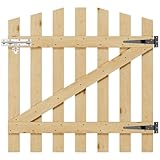 INMOZATA Garden Gate Wooden Pedestrian Gate with Gate Lock and Hinge, 3ft Wide x 3ft High (90cm Wide*90cm High)