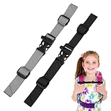 Chest Strap for Backpack,2PCS Backpack Straps,Children-Non-Slip Quick Release Adjustable Back Pack Chest Strap Suitable for School,Hiking,Jogging,Cycling(Black and Grey)