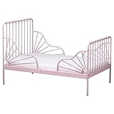IKEA MINNEN extendable Bed, 80x200 cm, Light Pink