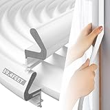 12M White Q-Lon Kerf Weather Strip upvc Door Seal,PU Foam Draft Excluder for Doors,PVC Sound Proofing Window Gasket Rubber Seal Replacement,Front Door Frame Sealing Draught Window Cold Blocker