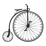 Vintage Bicycle Wheel Decor Wall Hanging Iron Bicycle Wheel Sculpture Art Decoration Ornaments for Home Office Living Room Bedroom 12.18x11.00inch