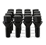 16 x Black Chrome Wheel Bolts for Renault Clio with Genuine & Aftermarket Alloy Wheels Part No.16BM17B156