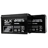 SLK Power Mobility Scooter Gel Battery Pair of 2 x 12v 100ah Reliable And long Lasting Replacement Batteries For Electric Scooters And Wheelchairs