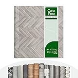 CV Cusion Vinyl Flooring | PVC Decking Roll, Non-Slip Laminate Floor Covering (Foamed) Chevron Oak 907M Elegant Wood Effect Textured Surface Flooring (100 x 150 cm)