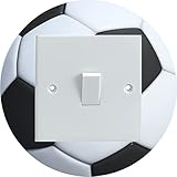 Decalarama Football Round Shaped Electrical Light Switch Surround Printed Vinyl Sticker