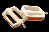 80's UNION WHITE PEDALS SUIT RALEIGH SHOPPERS TOURIST BIKES 9/16” NOS