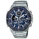 Casio Men's Analogue-Digital Quartz Watch with Stainless Steel Strap ECB-950DB-2AEF