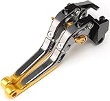QGQFDEYUNB for G310R G310 R G 310 G310GS GS 2017-2023 1155 Brake Clutch Levers Extendable Folding Adjustable Motorbike Levers(Yellow)