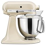 KitchenAid 4.8 Litre ARTISAN STAND MIXER 5KSM175PS with bowls and standard attachments (Almond Cream)