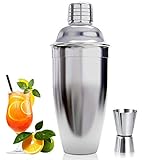 cocktail shaker, cocktail maker set, martini drink shaker, 750 ml cocktail shaker Strainer, bartender mixer tool,home liquor cobbler shaker, Stainless Steel bar shakers for cocktail making kit (2 PCS)
