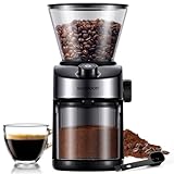 SHARDOR Coffee Grinder Burr Electric, 25 Precise Grind Setting, 40-Second Adjustable Timer, Chamber Cleaning Button, Designed for Espresso, Drip Coffee, and French Press, Black