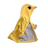 Miyanuby Toddler Baby Boy Girl Outfit Coat Cartoon Lightweight Hoodie Zipper Outdoor Kids Raincoat Windbreaker Jacket