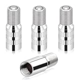Fogcosy 4 Pcs Tyre Valve Extension - Tire Valve Extenders Brass Tire Stem Extension Wheel Tire Cap Extender Adapter for Car Motorcycle Truck