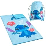 IDEA NUOVA Disney Stitch 2 Piece Sleeping Bag Set with Shoulder Bag and Sleeping Bag with All Around Zipper, 54" x 30"