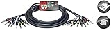 Stagg SML3/8P8P E Pro-Series 3m 8 Mono Jack to 8 Mono Jack Loom - Black