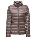 Ladies Puffer Jacket Lightweight Down Jacket Women Packable Puffer Jackets Women Oversized Puffer Coats for Women Puffa Jackets Coat Ladies Quilted Jackets Womens Down Puffer Coat Waterproof Khaki 7XL