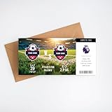 Customised Football Ticket Gift Reveal