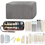 Natural Air Dry Clay Kit, All-Purpose Modeling Clay for Beginners Adult, 4.5 Kg Pottery Clay with 40 Pcs Sculpting Tool Set for DIY Crafts Art