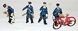 Langley Models 4 Postman Figures + Bicycle OO Scale Metal Model PAINTED F250p