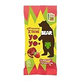 BEAR Super Sour Strawberry & Apple Yoyos - Dried Fruit Rolls - Healthy - Vegan - 20g (18 packs)
