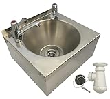 Stainless Steel Hand Wash Basin, Sink, Lever Taps
