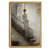 Canvas Wall Art Victorian Era Woman Wall Art Vintage French Victorian Wall Prints Abstract Woman Poster Woman Portrait Painting Vintage Women Pictures Victorian Woman Artwork Decor 16x24inch No Frame
