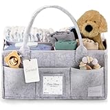 Coreint Nappy Caddy Organiser Large,Diaper Caddy,Unique Stylish Baby Shower Gifts For Mum Nursery Storage Basket - New Born Gift -,New born Essentials - Nursery Decor- Baby Accessories