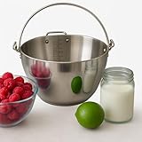 Jam Pan Stainless Steel Maslin 8.5 litres for Making Jams and Chutneys Suitable for Induction Hobs, Electric and, Gas