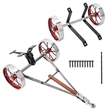 Metal 4-Wheel Steering Flatbed Transport Trolley for HM-01 Hit and Miss Motor Model, Decoration Ornament Birthday Gift for Adults