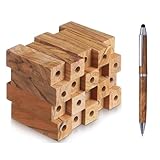10 Pcs Pen Making Kit, DIY Pen Making Kit with Pre-Drilled 7mm Wood Blanks, Woodturning Pen Turning Kit for Crafting Custom Wood Pens and Unique Gifts